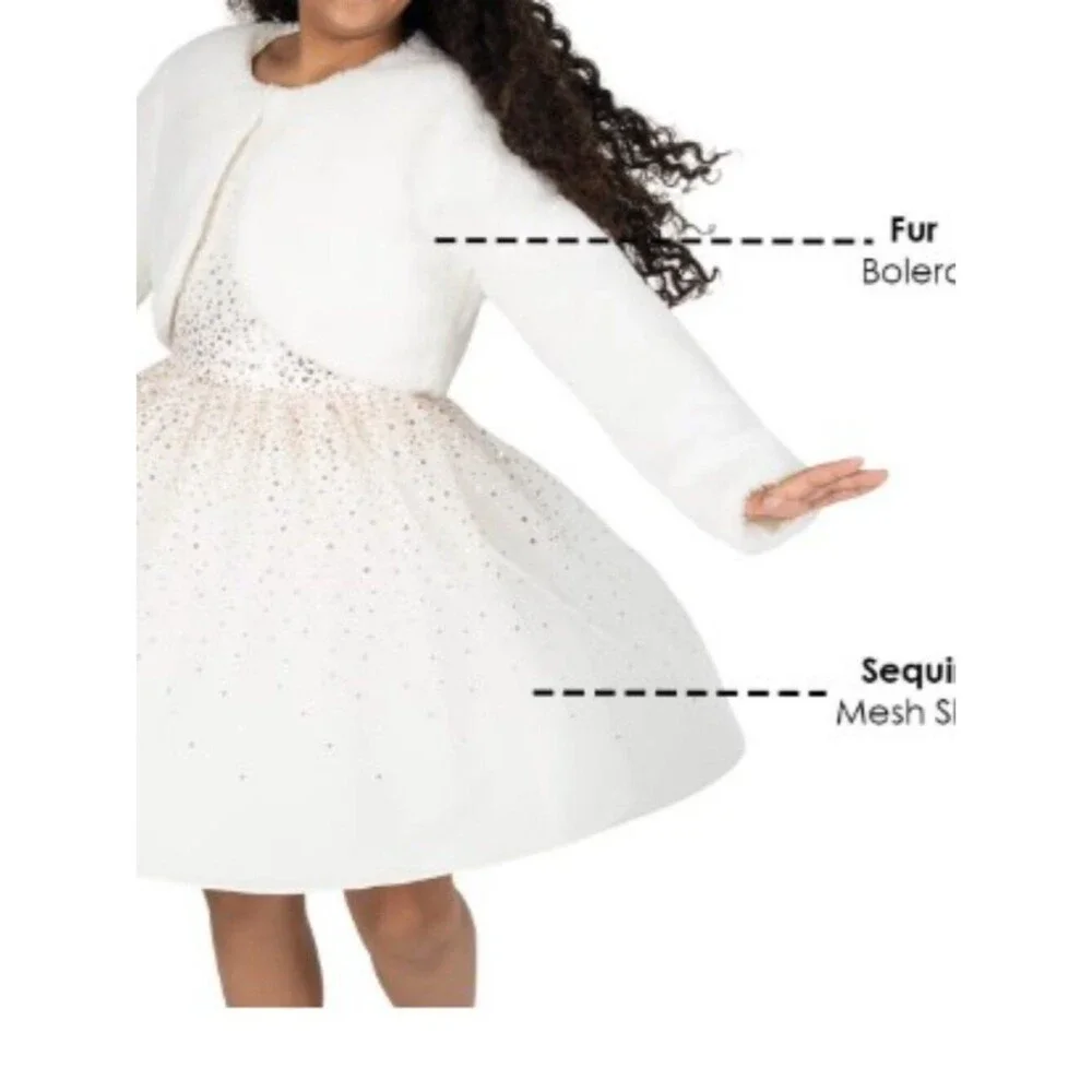 Beautiful Rare Editions 2-piece Special Occasion Dress and Shrug